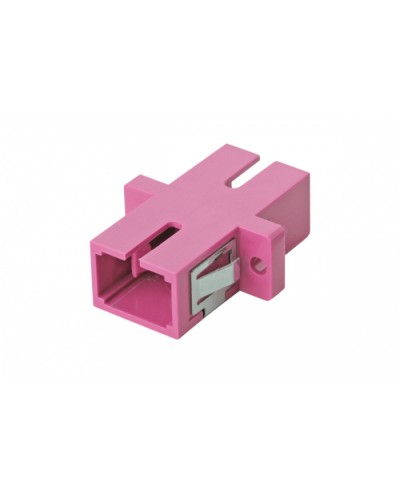 Оптический адаптер OM4, симплекс SC, с фланцами, пурпурный Eurolan (36A-40-SC-02MG) в Ессентуках Проходные адаптеры и розетки оптические Pintop.ru