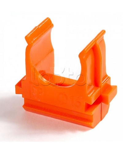 Крепёж-клипса для труб АБС-пластик оранжевая д16 в малой упаковке (10шт/1000шт уп/кор) Промрукав (PR13.0066) в Ессентуках Держатели, клипсы, скобы Pintop.ru