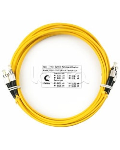Шнур оптический SM 9/125 duplex LC/LC (10 м) Cabeus FOP(D)-9-LC-LC-10M в Ессентуках Патч-корды оптические Pintop.ru