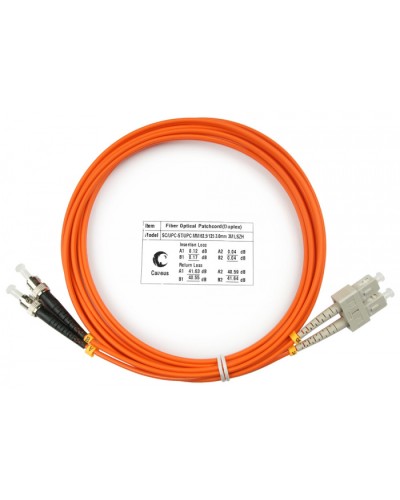 Шнур оптический duplex SC-ST 62,5/125 mm 3м LSZH Cabeus FOP-62-SC-ST-3m в Ессентуках Патч-корды оптические Pintop.ru