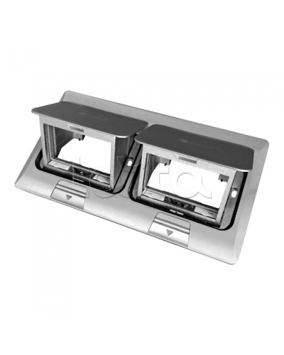 Люк в пол на 2x2 поста (45х45мм) в комплекте с коробкой и суппортом, сталь Экопласт (70027) в Ессентуках Системы лючков и колонн Pintop.ru