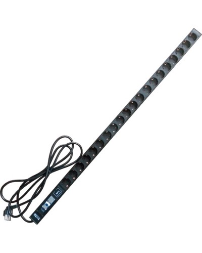 Блок розеток вертикальный 20xSchuko, 250V, 16A, шнур 3 метра, вилка Schuko TWT TWT-PDV-20GS-GP в Ессентуках Блоки розеток Pintop.ru