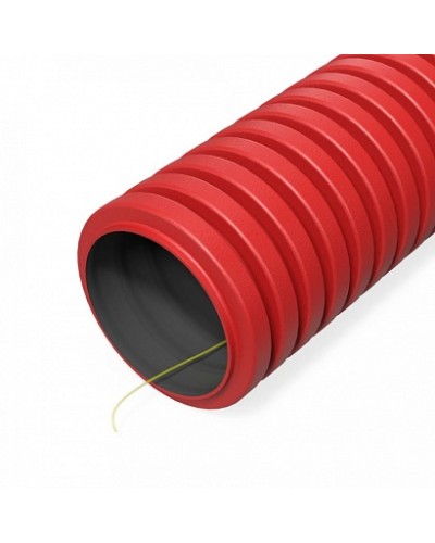 Труба гофрированная двустенная ПНД гибкая тип 450 (SN29) с/з красная d40 мм (20м/уп) Промрукав (PR15.0268) в Ессентуках Труба гофрированная Pintop.ru
