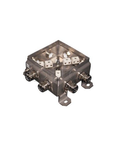 Коробка монтажная огнестойкая Гефест КМ-О (12к*6,0)-IP66 1212нерж, 8 вводов 123х123х60 в Ессентуках Распределительные коробки Pintop.ru