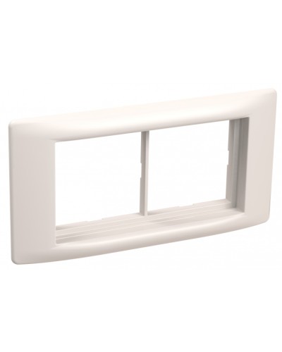 Рамка и суппорт для кабель-канала Праймер на 4 модуля, 60 мм белый IEK (CKK-40D-RSU4-060-K01) в Ессентуках Распределительные коробки Pintop.ru