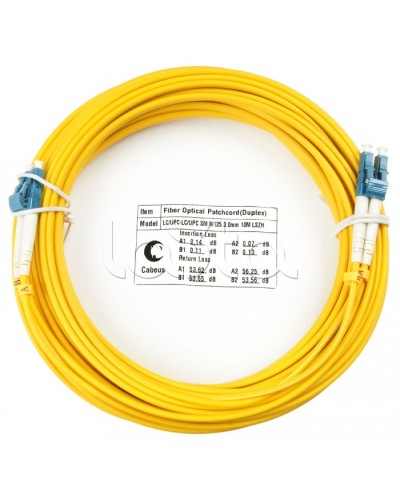 Шнур оптический duplex LC-LC 9/125 sm 25м LSZH Cabeus FOP(d)-9-LC-LC-25m в Ессентуках Патч-корды оптические Pintop.ru