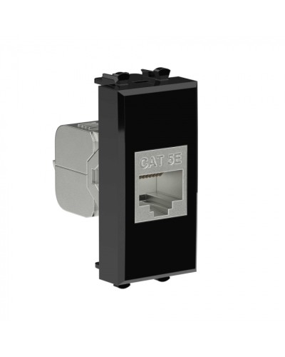 Avanti Компьютерная розетка RJ-45 без шторки модульная, кат.5е экран., Черный квадрат 1модуль DKC (4402761) в Ессентуках Коннекторы Pintop.ru