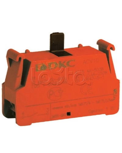 Блок контактный с клеммным безвинтовым зажимом, нормально-открытый DKC ACV10 в Ессентуках Клеммные колодки Pintop.ru