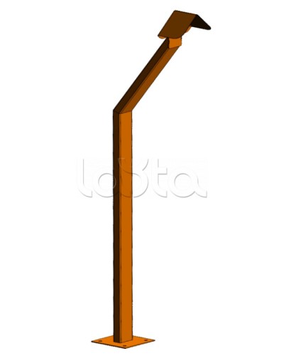 Стойка кнопки выхода Аякс наклонная исп.00 (на асфальт), оранжевая Магнито-контакт в Ессентуках Дополнительное оборудование для ОПС Pintop.ru