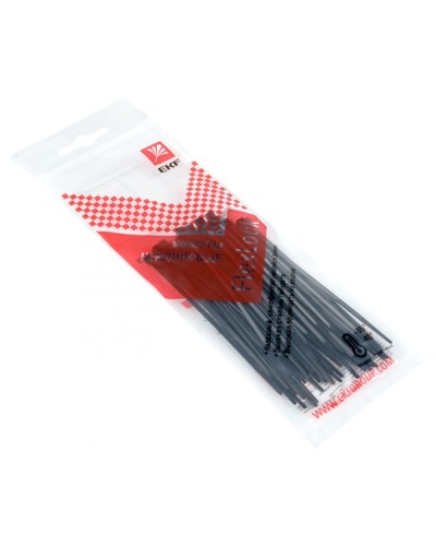 Хомут P6.6 стандартный (ч), 2.5x100 (50шт) FlexLock PROxima EKF (plc-fl-ctsb-2.5x100-r) в Ессентуках Стяжки-хомуты Pintop.ru