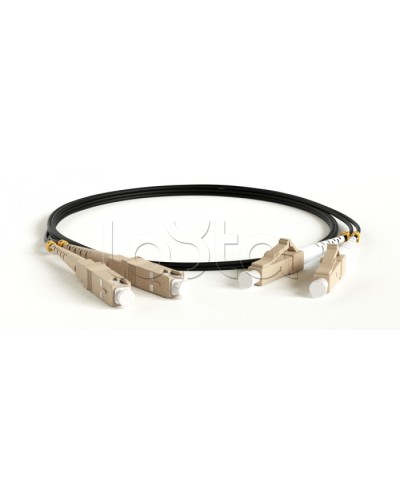 Патч-корд волоконно-оптический Hyperline FC-D2-50-SC/PR-SC/PR-H-3M-LSZH-BK в Ессентуках Патч-корды оптические Pintop.ru