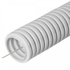 Труба гофрированная ПВХ легкая 350 Н серая с/з д25 (25м/уп) Промрукав (PR.012531М25)