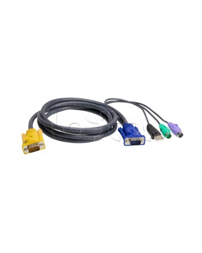КВМ-кабель с интерфейсами PS/2, USB, VGA (1.2м) ATEN 2L-5301UP в Ессентуках Видеоусилители, Модуляторы, Делители Pintop.ru