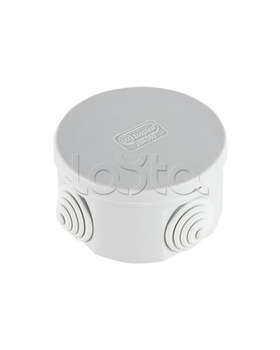 Экопласт JBR080 Коробка распред. о/п, D=80х40мм 4 вых., IP44 белый в Ессентуках Распределительные коробки Pintop.ru