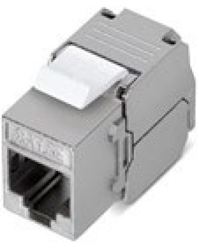 Вставка Keystone Jack RJ-45(8P8C), категория 6, 110 IDC, угол заделки 180 градусов, без инструмента (Toolless), экранированная, белая в Ессентуках Модули Keystone Pintop.ru