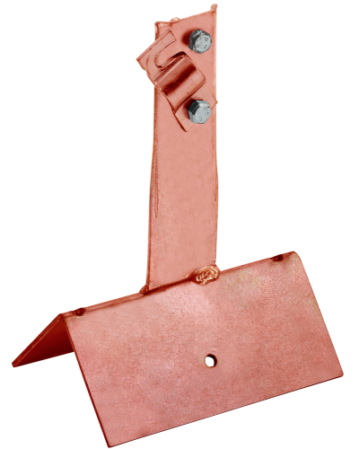 Держатель проводника круглого 6-10мм винтовой для конька широкого h=100мм медь IEK (ZDP81-50-4-16-100) в Ессентуках Крепеж Pintop.ru