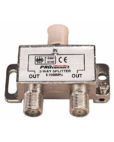 Делитель ТВ х 2 под F разъём 5-1000 МГц (10шт/уп) PROCONNECT 05-6021 в Ессентуках Коммутационные изделия Pintop.ru