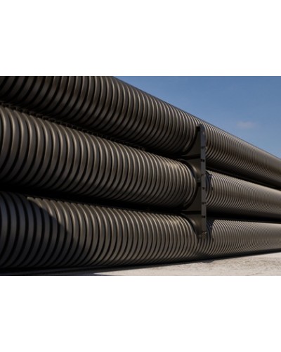 Двустенная труба ПНД гибкая для открытой прокладки д.40мм, SN23, 450Н, УФ, с протяжкой DKC 151940100 в Ессентуках Труба гофрированная Pintop.ru