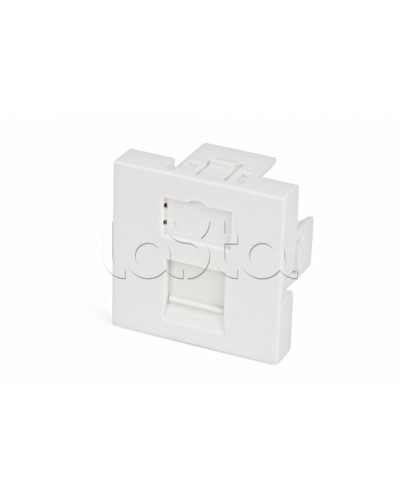 Вставка 45x45 (аналог Mosaic) для 1 модуля формата Keystone Jack, со шторкой Hyperline SIP2-1K-M45-45 в Ессентуках Модули Keystone Pintop.ru