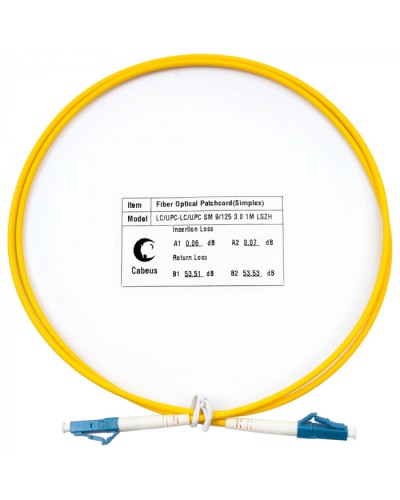 Шнур оптический simplex LC-LC 9/125 sm 1,5м LSZH Cabeus FOP(s)-9-LC-LC-1,5m в Ессентуках Патч-корды оптические Pintop.ru