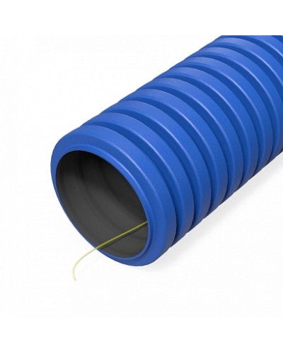 Труба гофрированная двустенная ПНД гибкая тип 450 (SN29) с/з синяя d40 мм (100м/уп) Промрукав (PR15.0256) в Ессентуках Труба гофрированная Pintop.ru
