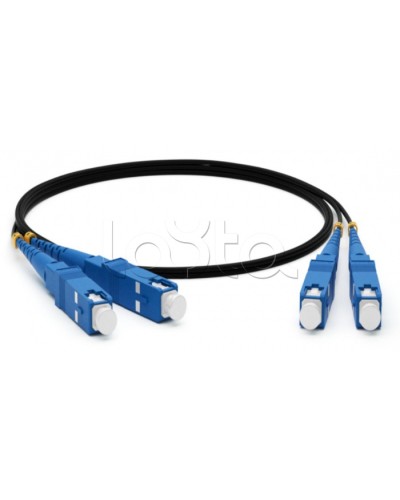 Патч-корд SM 9/125 (OS2), SC/UPC-SC/UPC, 2мм, duplex LSZH 1м черн Hyperline FC-D2-9-SC/UR-SC/UR-H-1M-LSZH-BK в Ессентуках Патч-корды оптические Pintop.ru