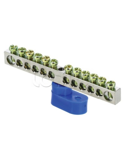 Шина 0 N (6x9мм) 12 отв. цинк синий угловой изолятор EKF PROxima (sn1-63-12-1) в Ессентуках Клеммные колодки Pintop.ru