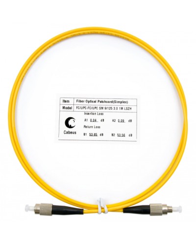 Шнур оптический simplex FC-FC 9/125 SM 1 м LSZH Cabeus FOP(s)-9-FC-FC-1M в Ессентуках Патч-корды оптические Pintop.ru