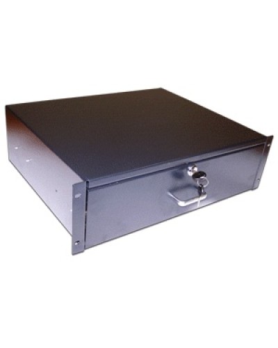 Ящик выдвижной 19, с замком, 2U, черный TWT TWT-CB-DRW-2U в Ессентуках Аксессуары для стоек и шкафов Pintop.ru