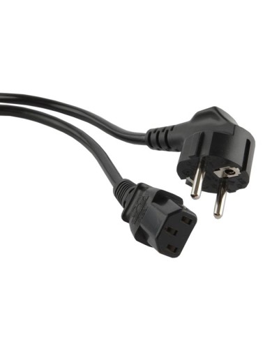 Кабель питания с заземлением Hyperline PWC-IEC13-IEC14-1,0-BK в Ессентуках Патч-корды и пигтейлы Pintop.ru