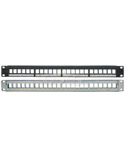 Наборная коммутационная панель 19”, 1U, 24 порта UTP/FTP Eurolan (27F-00-24BL) в Ессентуках Коннекторы Pintop.ru