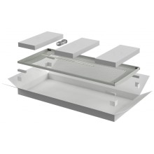 ITK LINEA E Дверь перфорированная 600мм шкафа 47U сер. (LE35-47U6X-DP)