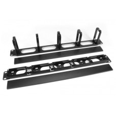 Кабельный организатор с пластиковыми кольцами с крышкой, 19", 1U Hyperline CM-1U-5R-PL-COV