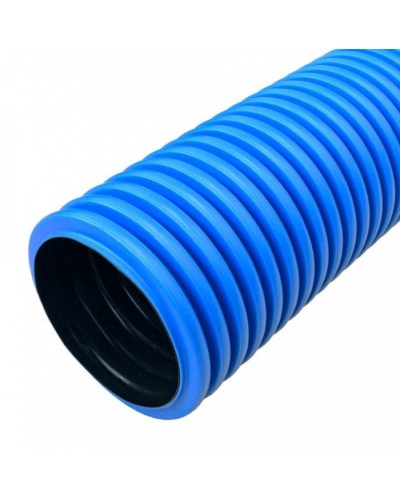 Труба гофрированная двустенная ПНД жесткая тип 450 (SN8) синяя д160 5,7м (22,8м/уп) Промрукав (PR15.0213) в Ессентуках Труба гофрированная Pintop.ru