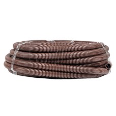 Труба гофр. ПВХ с протяжкой d25 мм (25 м) темное дерево EKF-Plast (tg-z-25d)