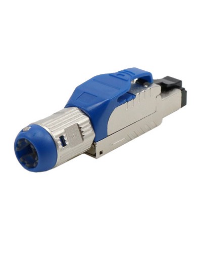 Разъем полевой оконцовки RJ-45 8P8C Hyperline PLUE-8P8C-S-C8-SH-BL в Ессентуках Коннекторы и разъемы Pintop.ru