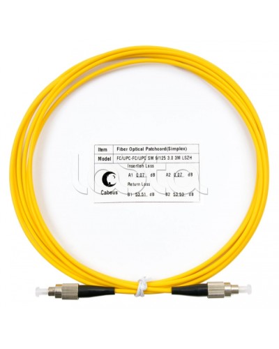 Шнур оптический simplex FC-FC 9/125 SM 3 м LSZH Cabeus FOP(s)-9-FC-FC-3M в Ессентуках Патч-корды оптические Pintop.ru