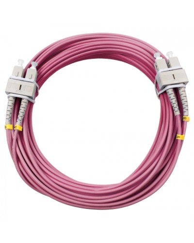 Шнур оптический duplex SC-SC 50/125 mm OM4 10м LSZH Cabeus FOP-50-OM4-SC-SC-10m в Ессентуках Патч-корды оптические Pintop.ru