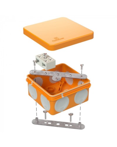 Коробка огнест. разветвительная 80х80х40 (44 шт/кор) Промрукав (60-0210-FR6.0-4-2-Р) в Ессентуках Распределительные коробки Pintop.ru