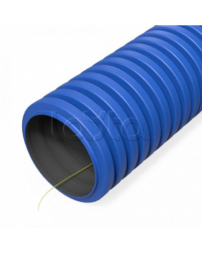 Труба гофрированная двустенная ПНД гибкая тип 750 (SN38) с/з синяя d50 мм (150м/уп) Промрукав (PR15.0277) в Ессентуках Труба гофрированная Pintop.ru