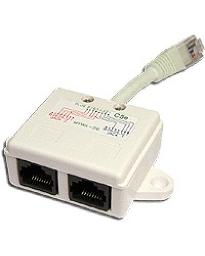 Y-адаптер 1 телефонный и 1 компьютерный порт TWT TWT-Y-E2-U2 в Ессентуках Проходные адаптеры Pintop.ru