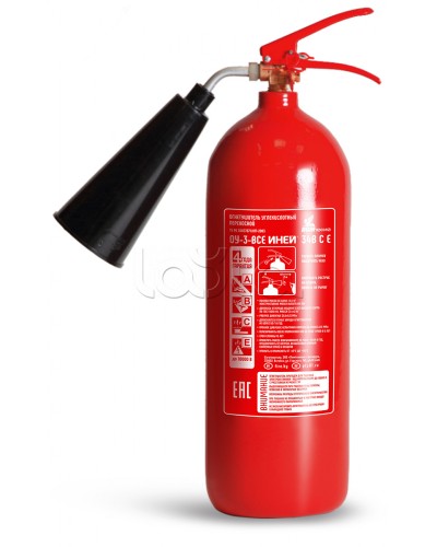 Огнетушитель ПОЖТЕХНИКА ОУ-3 ИНЕЙ (34В, до 10 000V) (баллон по ГОСТ 949) в Ессентуках Огнетушители Pintop.ru