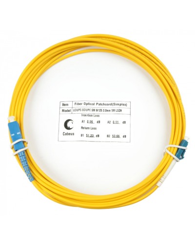 Шнур оптический simplex LC-SC 9/125 sm 7м LSZH Cabeus FOP(s)-9-LC-SC-7m в Ессентуках Патч-корды оптические Pintop.ru