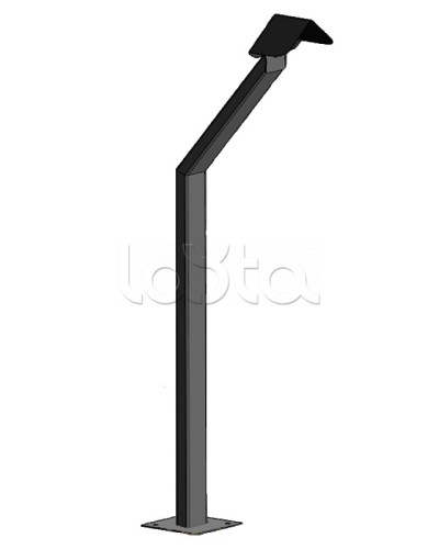 Стойка кнопки выхода Аякс наклонная исп.00 (на асфальт), черная Магнито-контакт в Ессентуках Дополнительное оборудование для ОПС Pintop.ru