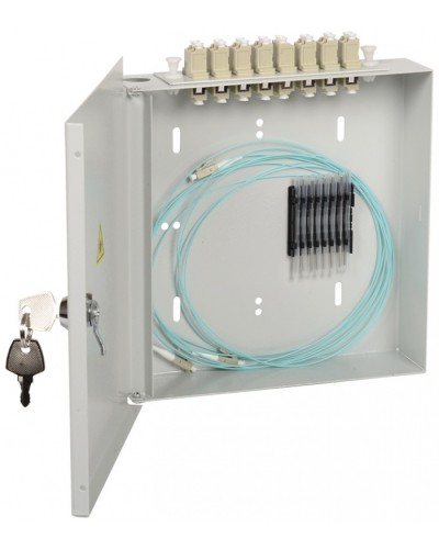 Кросс укомплектованный настенный LC (duplex) 8 портов (OM3) ITK FOBX8-N-8LCUD03 в Ессентуках Кросс оптический Pintop.ru