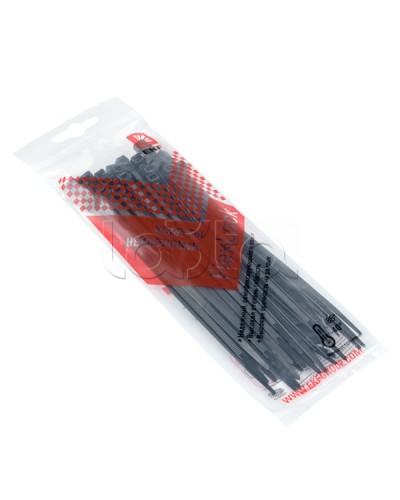 Хомут P6.6 стандартный (ч), 3.6x150 (50шт) FlexLock PROxima EKF (plc-fl-ctsb-3.6x150-r) в Ессентуках Стяжки-хомуты Pintop.ru