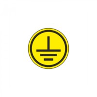 Самоклеящаяся этикетка: 30x30 мм, символ "Заземление" IEK YPC20-ZAZEM-1-096