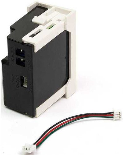 Блок питания для конвертора RJ45-VGA, формата Mosaic, 22.5х45мм, вертикальный, белый LANMASTER LAN-SIP-23VGA/VP-WH в Ессентуках Электротехническое оборудование Pintop.ru