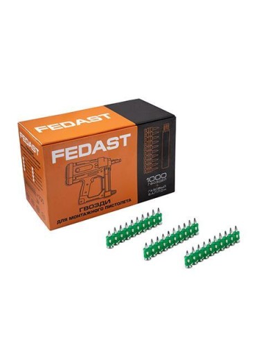 Гвозди 3.0*22 мм усиленные для монтажного пистолета (1000 шт/уп) FEDAST fd3022eg в Ессентуках Крепеж: Дюбели, шурупы, саморезы Pintop.ru