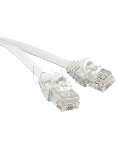 Патч-корд 6p4c телефонный, 0.5 м, белый Cabeus PC-TEL-RJ12-0.5m в Ессентуках Патчкорды (медные) Pintop.ru